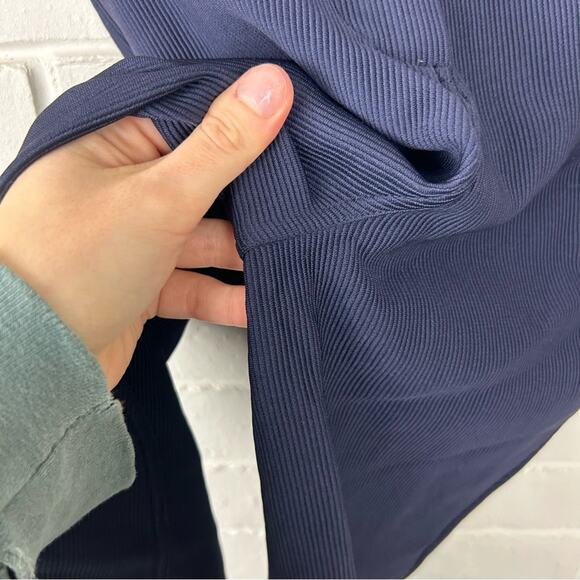 American Apparel Navy High Rise Ribbed Riding Pants Size S - Picture 9 of 12